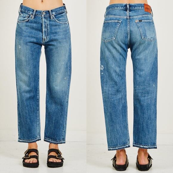 Women's Chimala 13.5 oz Selvedge Used Ankle Cut Jean Medium Repair (Sz 25) - Picture 1 of 16